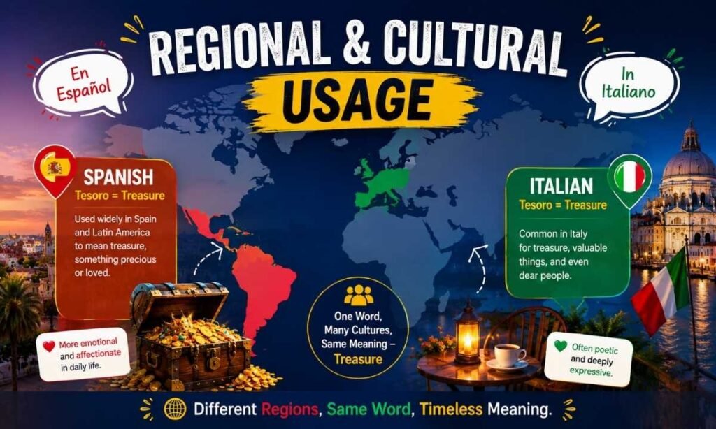 Regional & Cultural Usage of Tesoro in Spanish and Italian