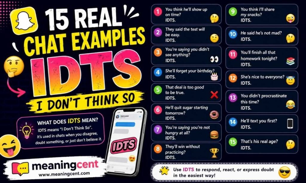 15 Real Chat Examples Using IDTS