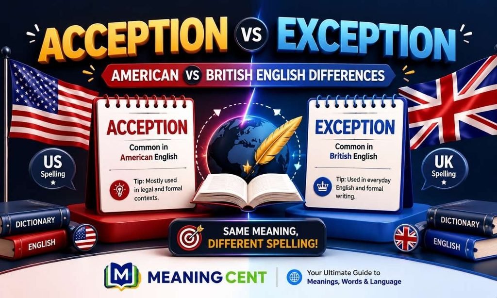 Acception and Exception American vs British English Differences