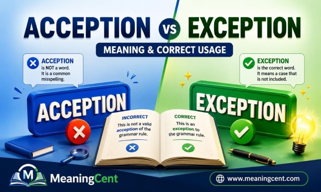 Acception vs Exception Meaning & Correct Usage