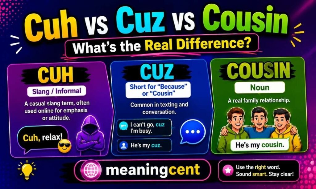 Cuh vs Cuz vs Cousin