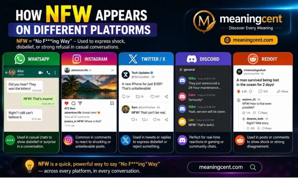 How NFW Meaning Appears on Different Platforms