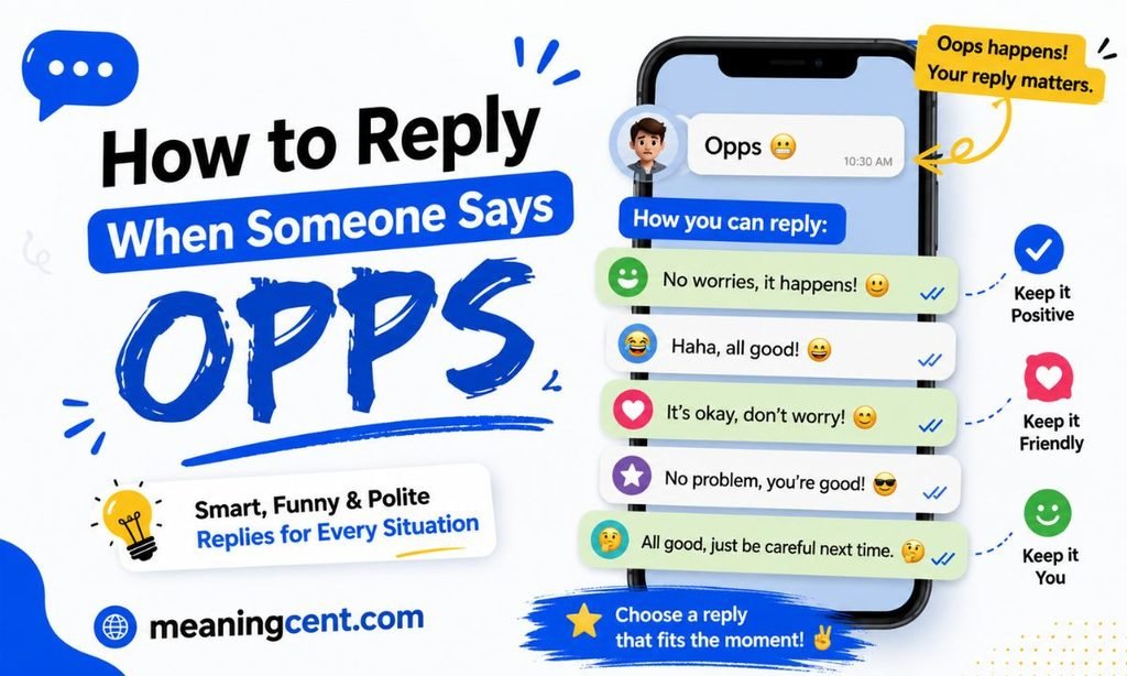 How to Reply When Someone Says Opps