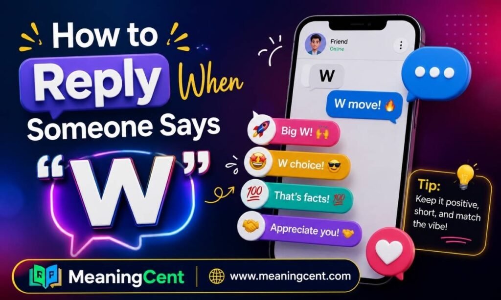 How to Reply When Someone Says W
