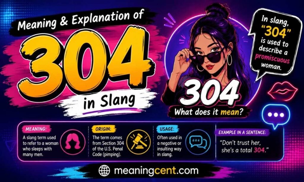 Meaning & Explanation of 304 in Slang