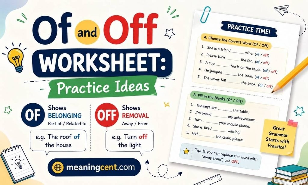 Of and Off Worksheet Practice Ideas