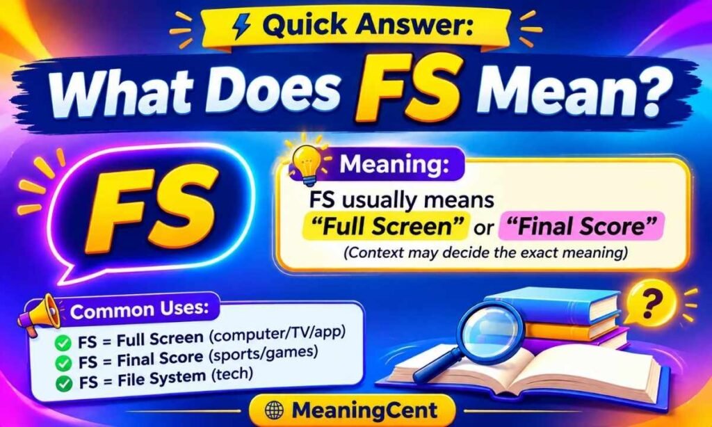 Quick Answer What Does FS Mean