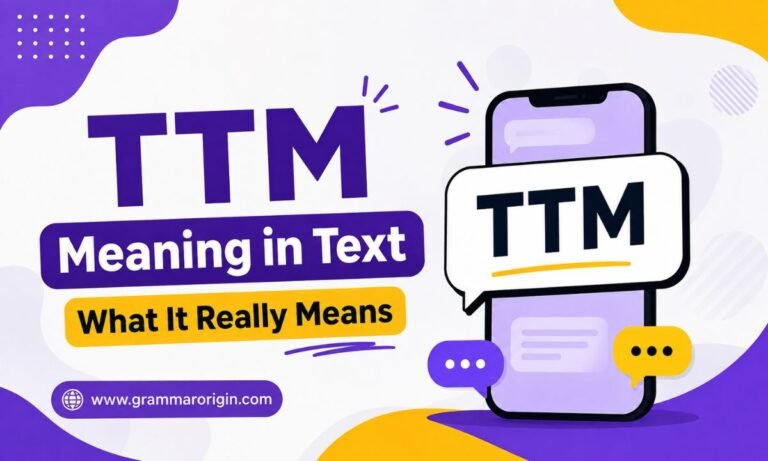 TTM Meaning in Text What It Really Means