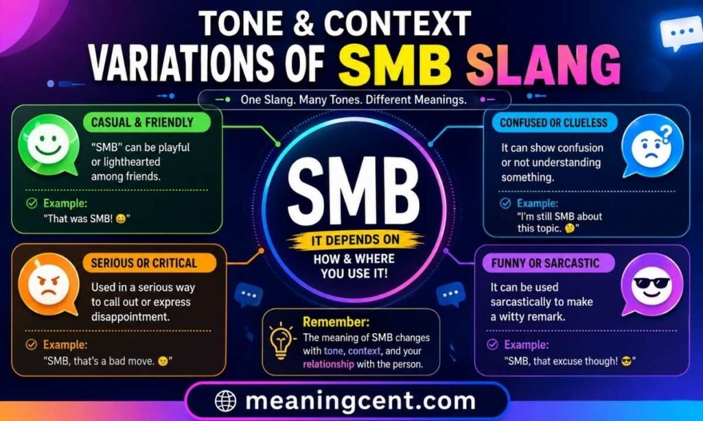 Tone & Context Variations of SMB Slang