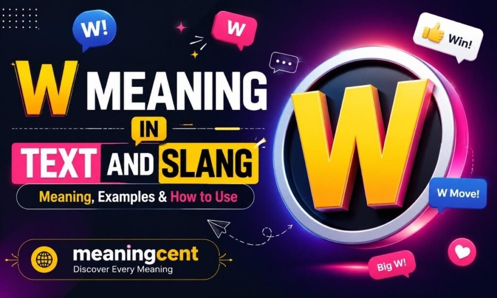 W Meaning in Text and Slang