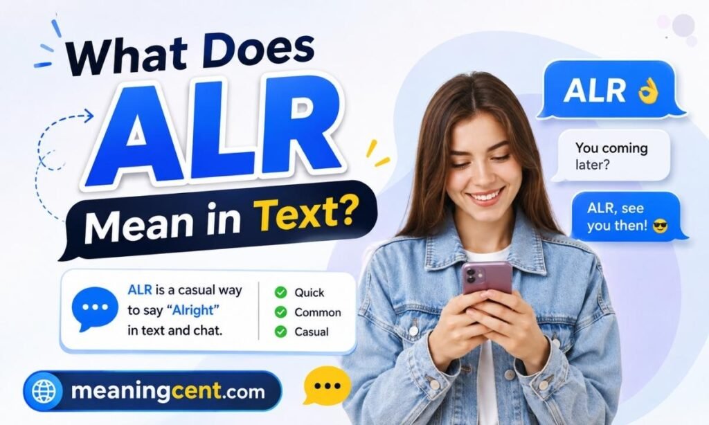 What Does ALR Mean in Text