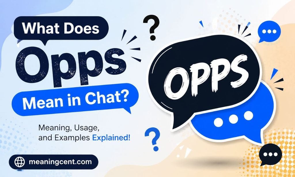 What Does Opps Mean in Chat