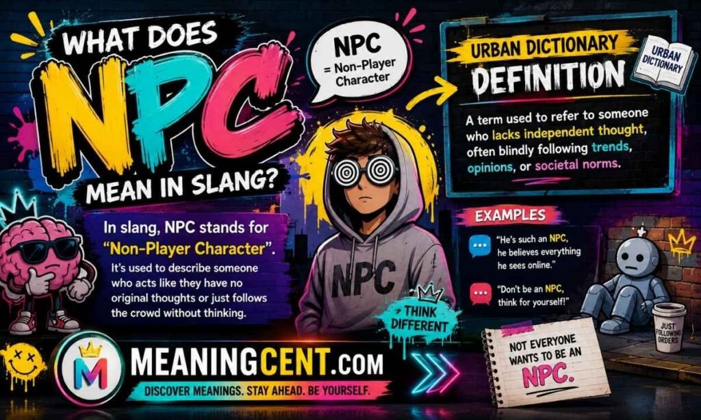 What does npc mean in slang urban dictionary