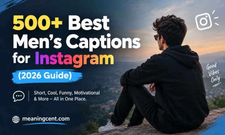 500+ Best Mens Captions for Instagram (2026 Guide)