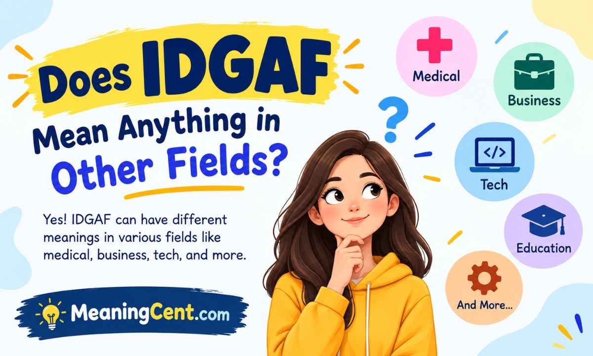 Does IDGAF Mean Anything in Other Fields