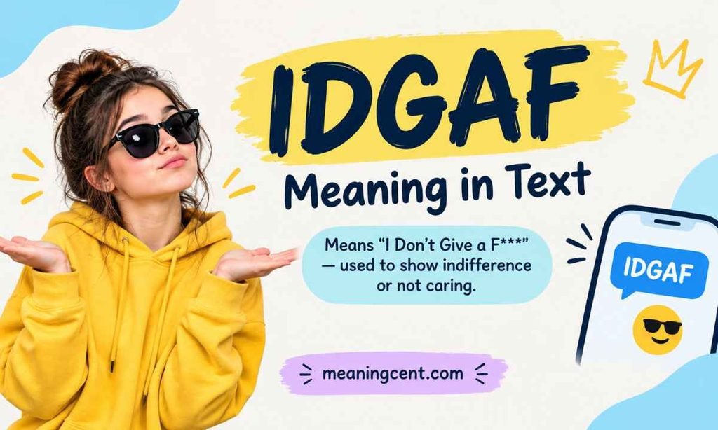 IDGAF Meaning in Text