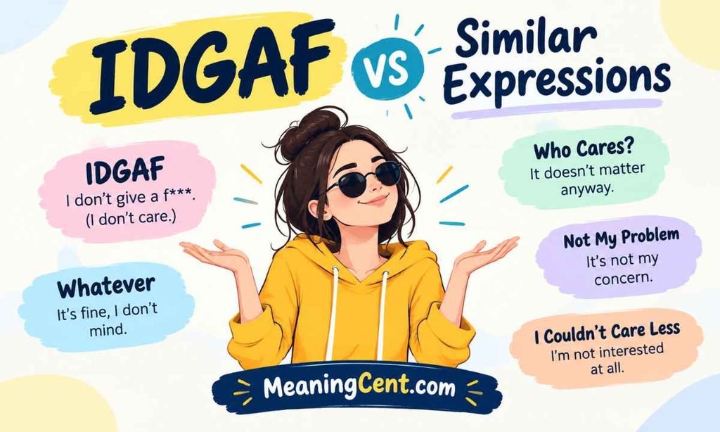 IDGAF vs Similar Expressions