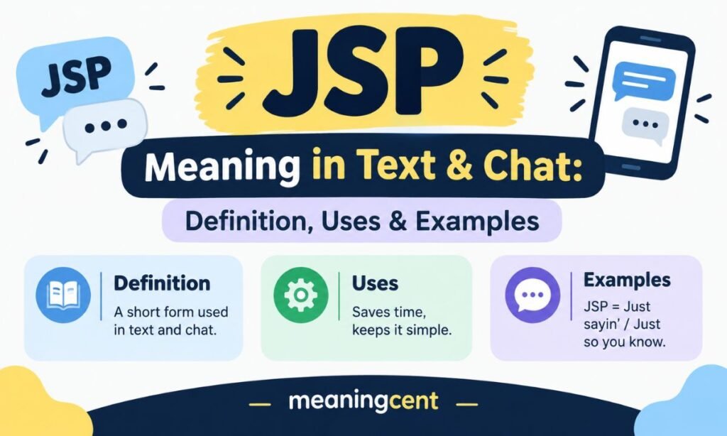 JSP Meaning in Text &amp; Chat_ Definition Uses &amp; Examples