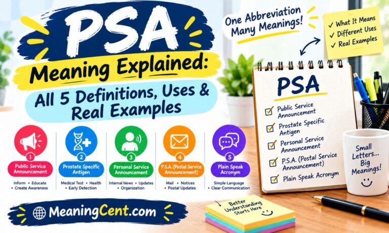 PSA Meaning Explained All 5 Definitions Uses & Real Examples