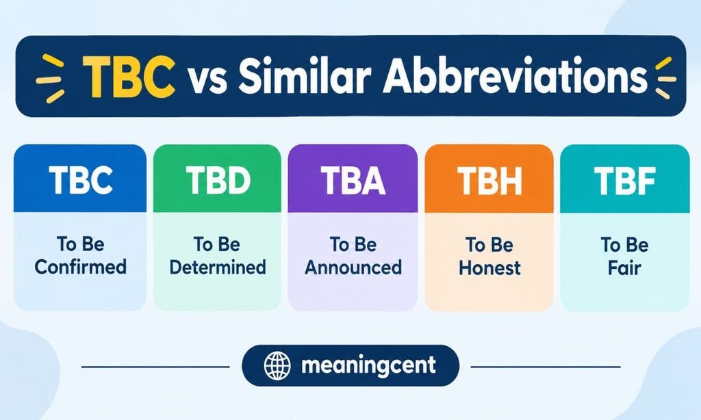 TBC vs Similar Abbreviations