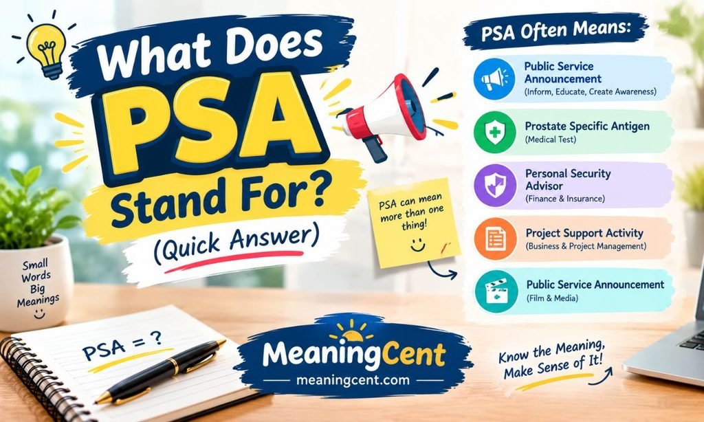 What Does PSA Stand For (Quick Answer)