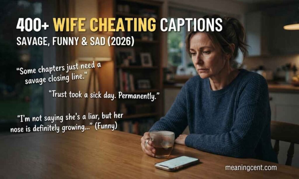 400+ Wife Cheating Captions_ Savage, Funny & Sad (2026)
