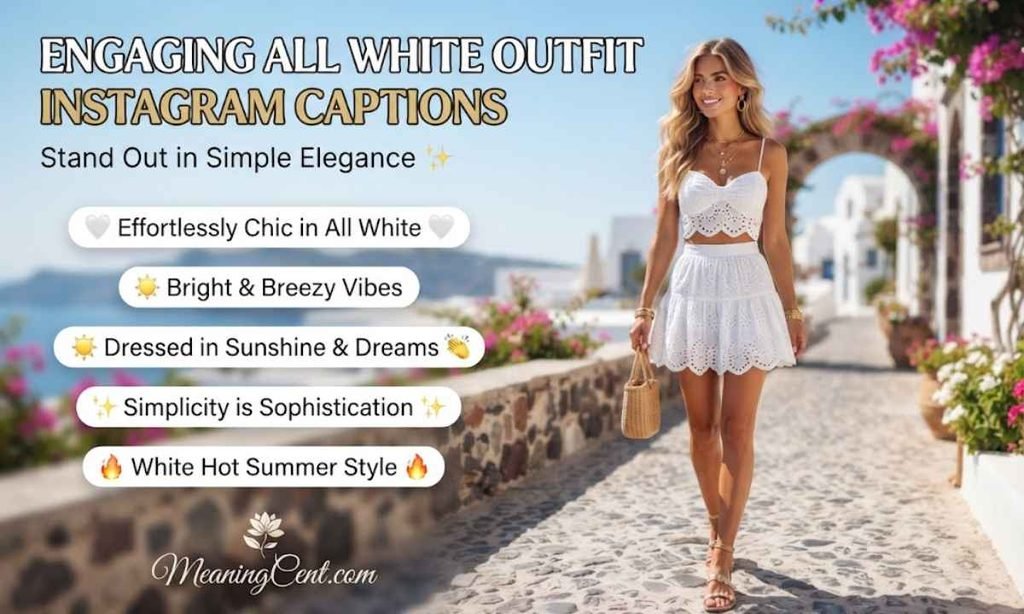 Engaging All White Outfit Instagram Captions