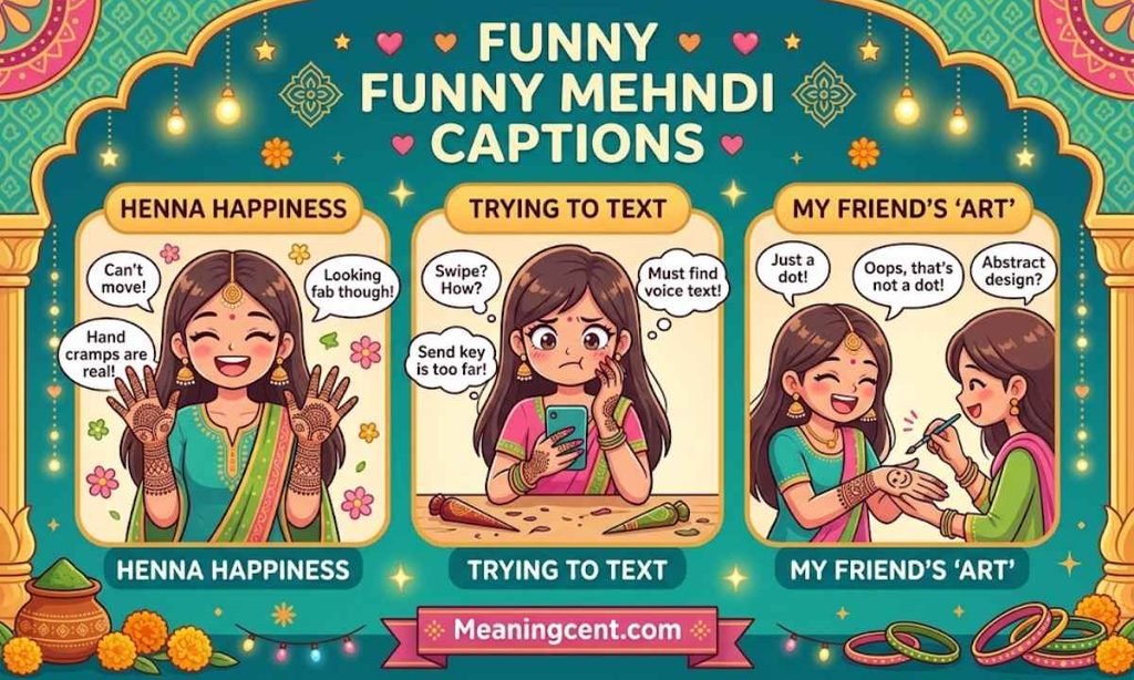 Funny Mehndi Captions