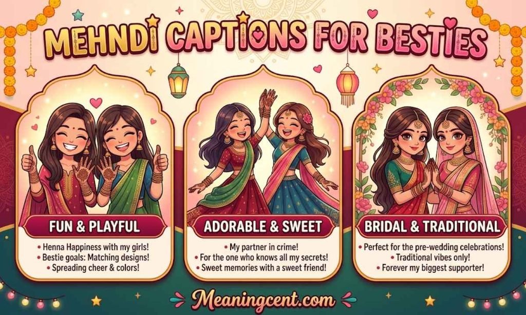 Mehndi Captions for Besties