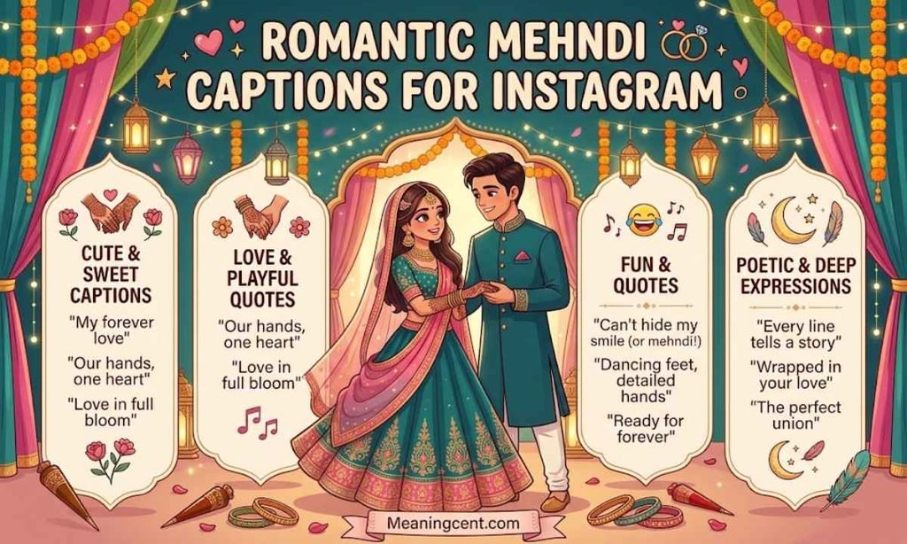 Romantic Mehndi Captions for Instagram